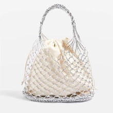 Load image into Gallery viewer, 2019 Gold Lining Straw Bag