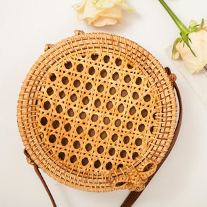 2019 Straw Bag Bohemian Knitting Travel Circular