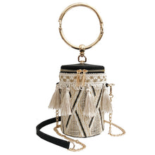 Load image into Gallery viewer, 2019  Metal Ring Tassel Chain Shoulder Travel Bag