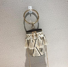 Load image into Gallery viewer, 2019  Metal Ring Tassel Chain Shoulder Travel Bag